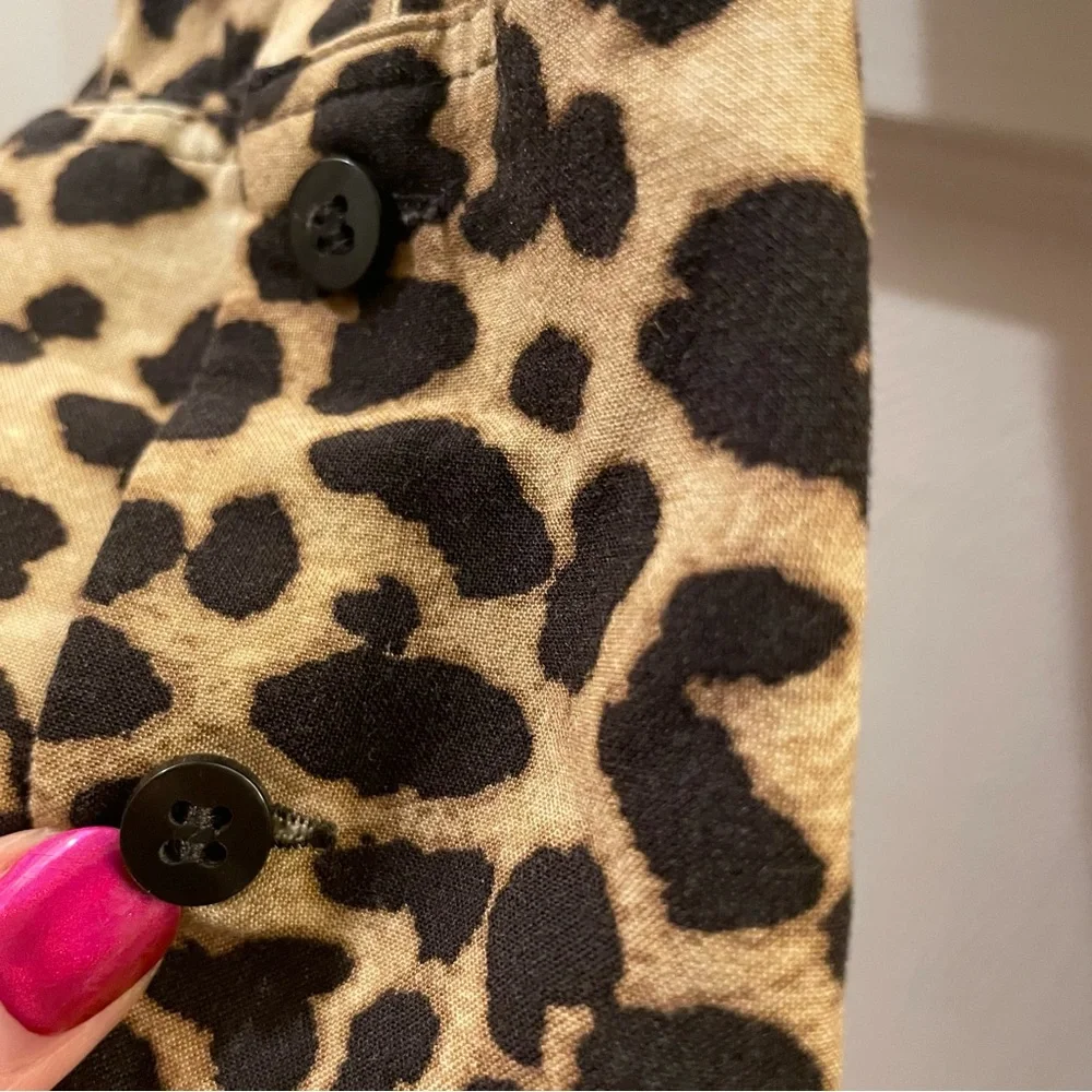 H&M medium leopard 🐆 midi button down collar dress - Picture 8 of 12